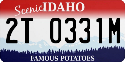 ID license plate 2T0331M
