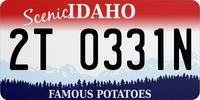 ID license plate 2T0331N