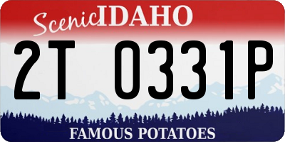 ID license plate 2T0331P