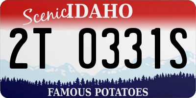 ID license plate 2T0331S