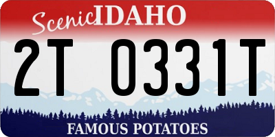 ID license plate 2T0331T