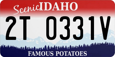 ID license plate 2T0331V