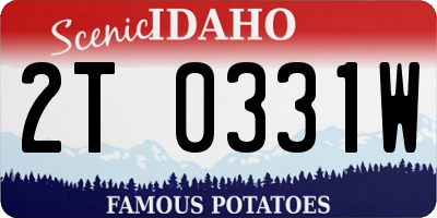 ID license plate 2T0331W