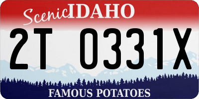 ID license plate 2T0331X