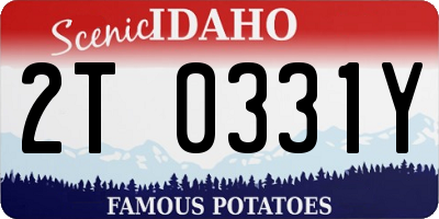 ID license plate 2T0331Y