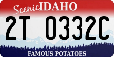 ID license plate 2T0332C
