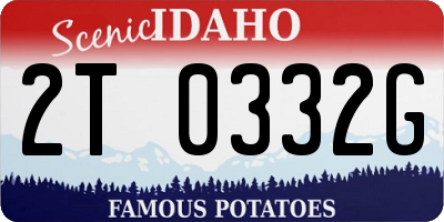 ID license plate 2T0332G