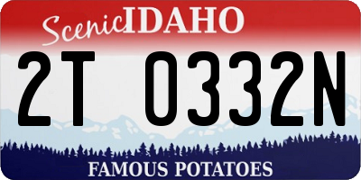 ID license plate 2T0332N