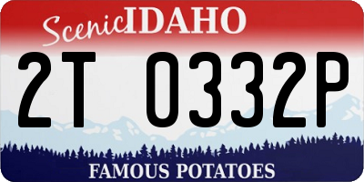 ID license plate 2T0332P