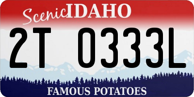 ID license plate 2T0333L