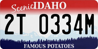 ID license plate 2T0334M