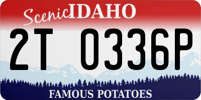 ID license plate 2T0336P