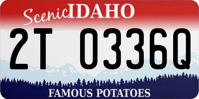 ID license plate 2T0336Q