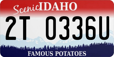 ID license plate 2T0336U