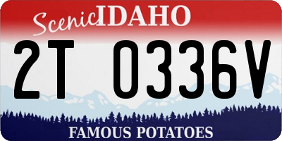 ID license plate 2T0336V