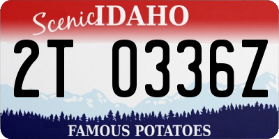 ID license plate 2T0336Z