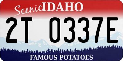 ID license plate 2T0337E