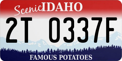 ID license plate 2T0337F