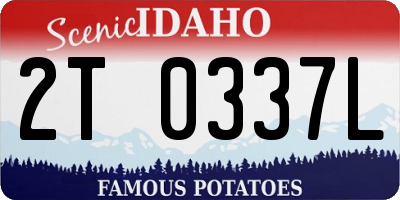 ID license plate 2T0337L