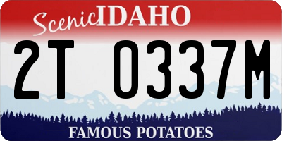 ID license plate 2T0337M