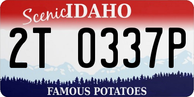 ID license plate 2T0337P