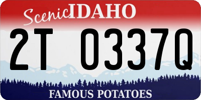 ID license plate 2T0337Q
