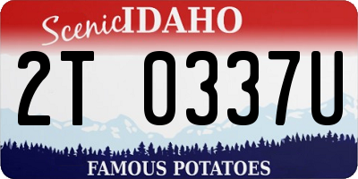 ID license plate 2T0337U