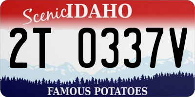 ID license plate 2T0337V