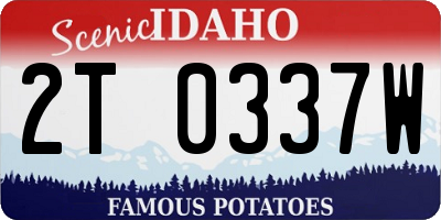 ID license plate 2T0337W