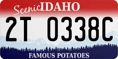ID license plate 2T0338C