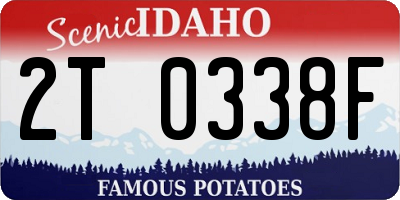 ID license plate 2T0338F