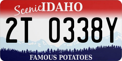 ID license plate 2T0338Y