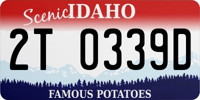 ID license plate 2T0339D