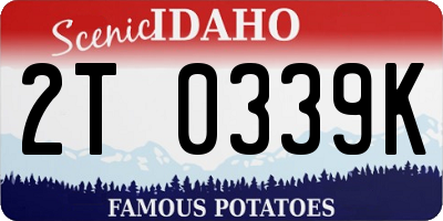 ID license plate 2T0339K