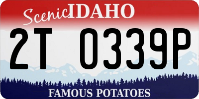 ID license plate 2T0339P