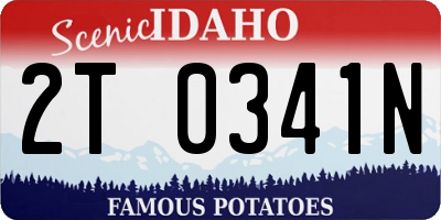 ID license plate 2T0341N