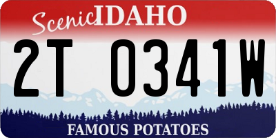 ID license plate 2T0341W