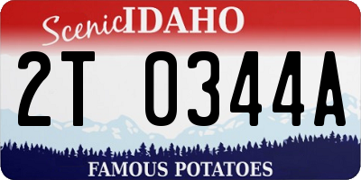 ID license plate 2T0344A