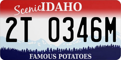 ID license plate 2T0346M