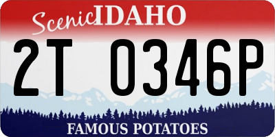 ID license plate 2T0346P