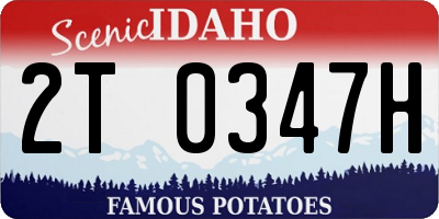 ID license plate 2T0347H