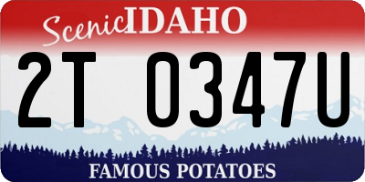 ID license plate 2T0347U