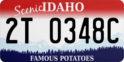 ID license plate 2T0348C