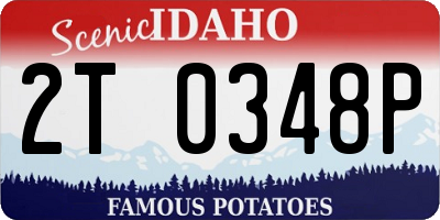 ID license plate 2T0348P