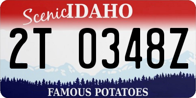 ID license plate 2T0348Z