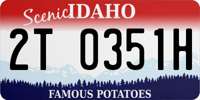 ID license plate 2T0351H