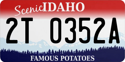 ID license plate 2T0352A
