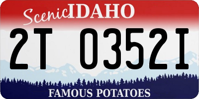 ID license plate 2T0352I