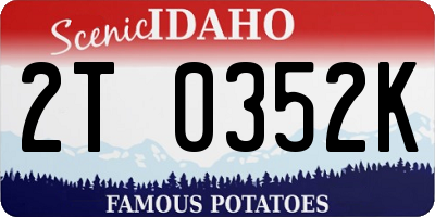 ID license plate 2T0352K