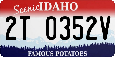 ID license plate 2T0352V